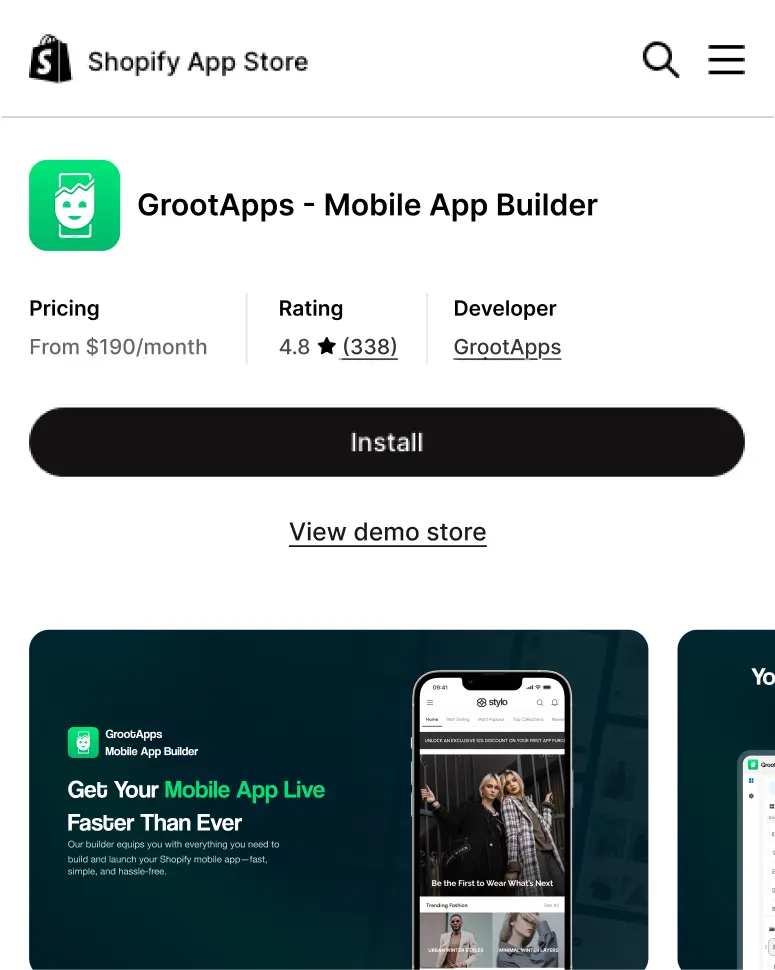 app install preview