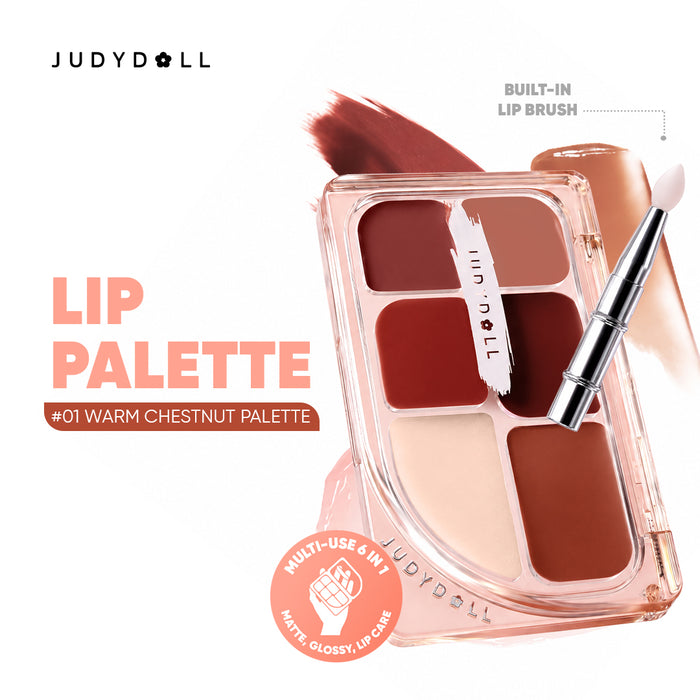 Judydoll 6-Color Multi-Use Lip Palette