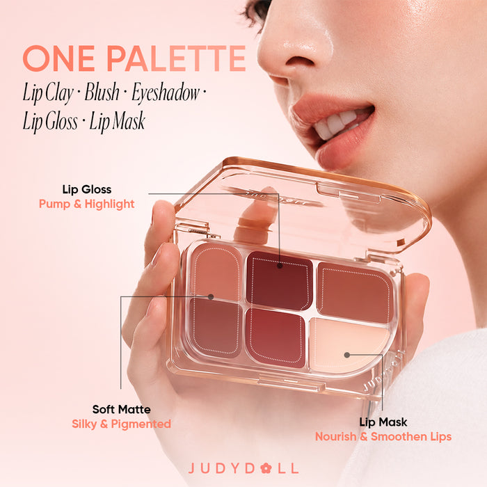 Judydoll 6-Color Multi-Use Lip Palette