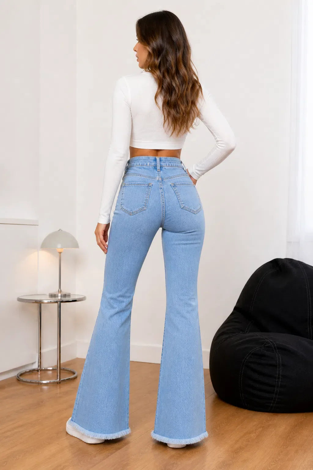 Light Wash High Waist Wide Leg Jeans