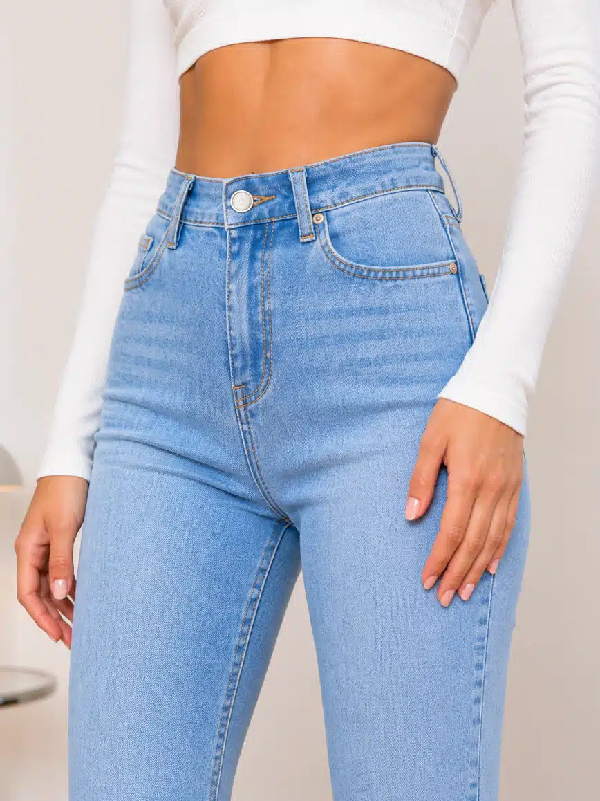 Light Wash High Waist Wide Leg Jeans