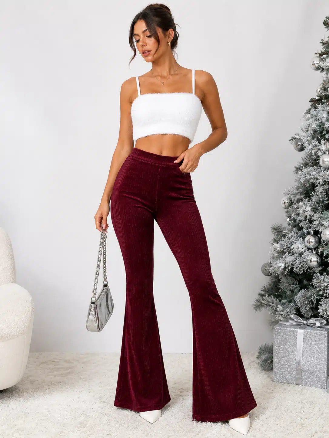 Ruby Luxe Velvet Flare Trousers