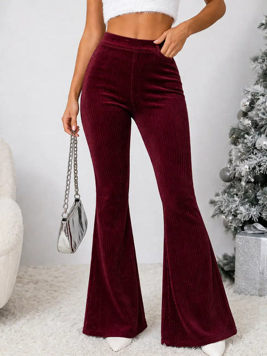 Ruby Luxe Velvet Flare Trousers