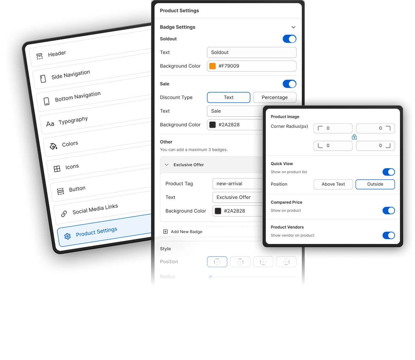 Product Settings